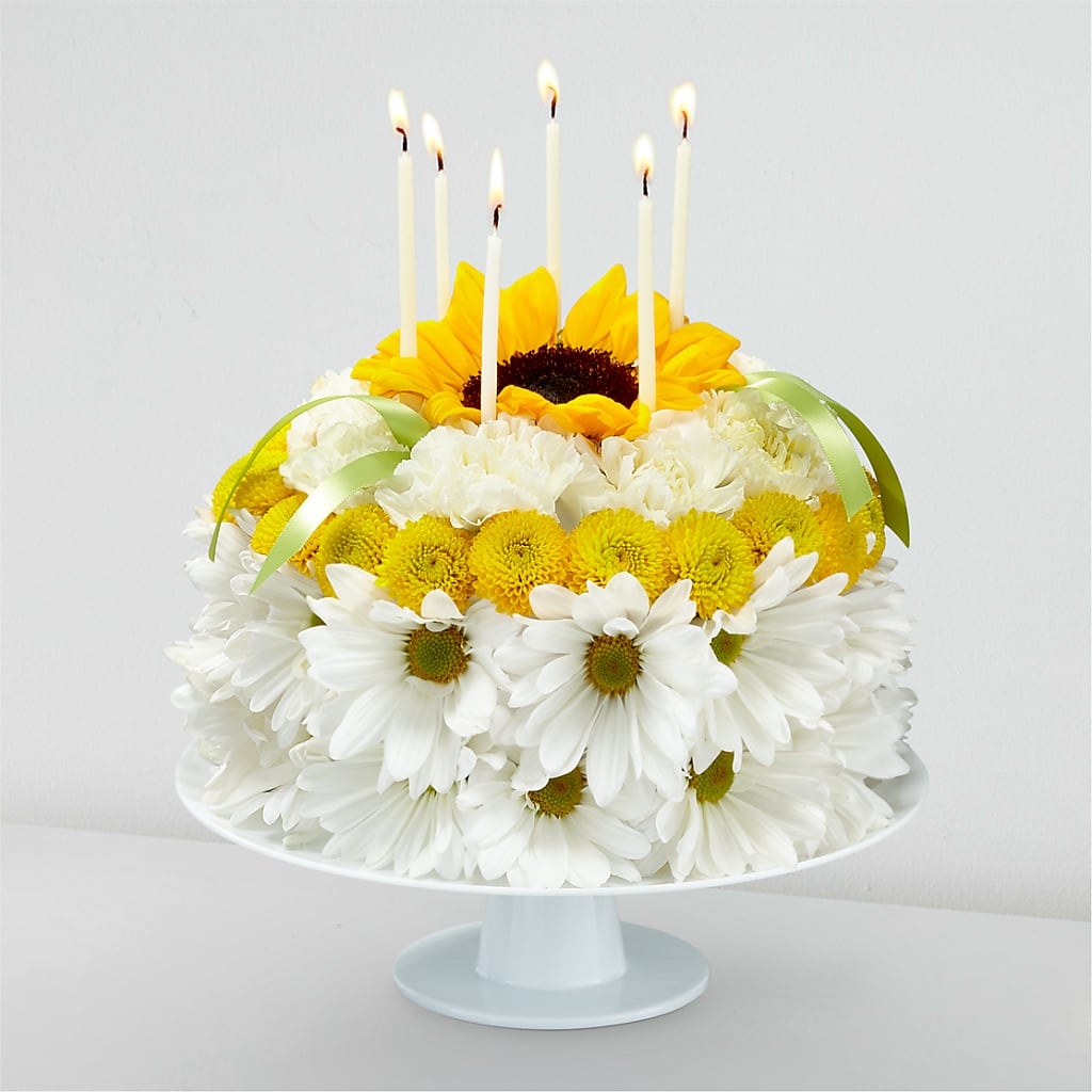 Pastel floral de sonrisas de cumpleaños