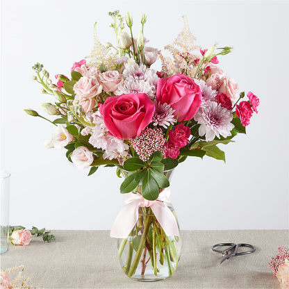 Ruban rose - Une création originale de fleuriste