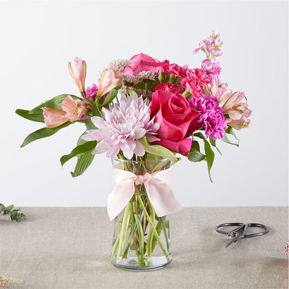 Ruban rose - Une création originale de fleuriste